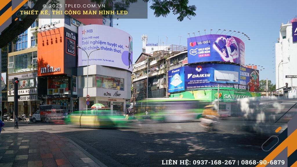 dự án màn hình LED P6 TPLed vòng xoay Phù Đổng