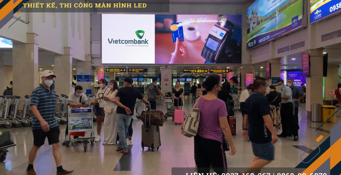 Thi công màn hình LED P4 Indoor Sân Bay Tân Sơn Nhất chuyên nghiệp bởi TPLED®.