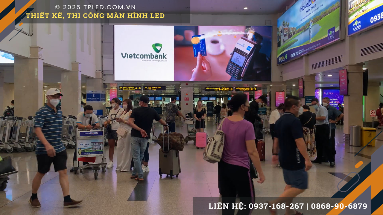 Thi công màn hình LED P4 Indoor Sân Bay Tân Sơn Nhất chuyên nghiệp bởi TPLED®.