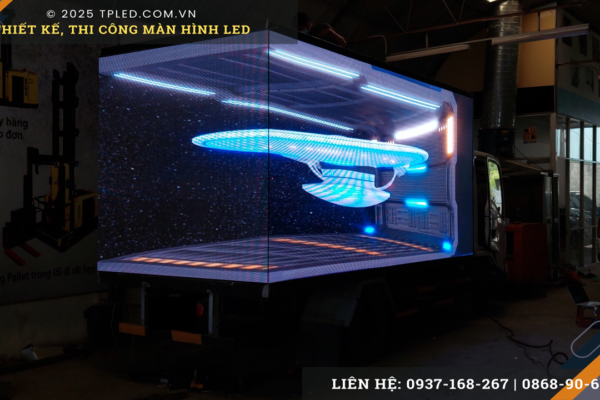 Xe LED 3 mặt chạy roadshow diện tích 40m2 thi công bởi TPLED®.