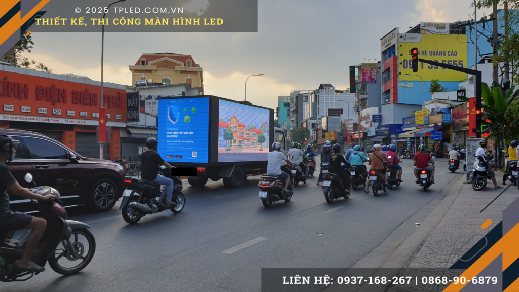 Xe LED 3 mặt chạy roadshow diện tích 40m2 thi công bởi TPLED®